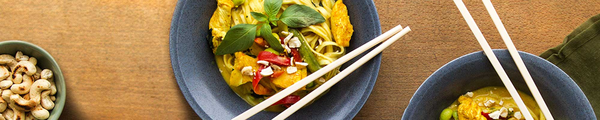 One-Pot-Pasta mit Thai-Mix und Poulet