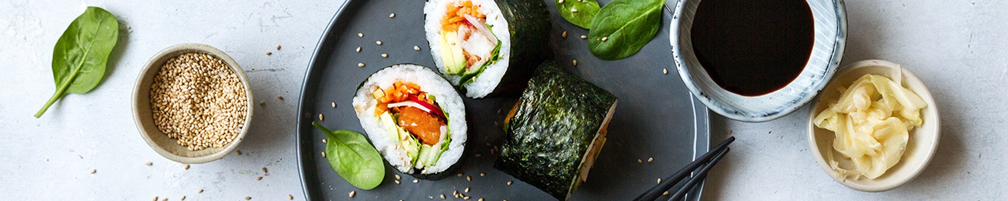 Sushi-Rolls mit Fischstäbchen